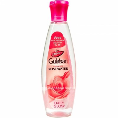 Розовая вода Гулабари / Gulabari - увлажняет и тонизирует кожу - Дабур - 120 мл