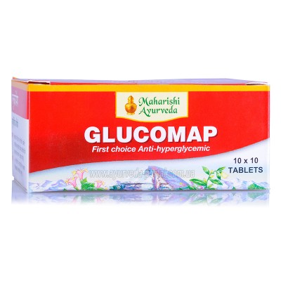 Глюкомап / Glucomap - диабет второго типа, укрепление иммунитета, нормализация обмена веществ - Махариши Аюрведа - 100 таб
