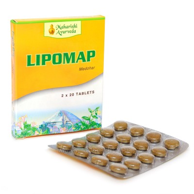 Липомап (медохар) / Lipomap - для похудения, cнижает уровень холестерина и вязкость крови - Махариши Аюрведа - 40 таб