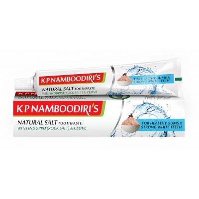 Зубная паста отбеливающая Натуральная соль Намбудирис / Toothpaste Natural Salt With Induppu K.P. Namboodiris - 100 гр