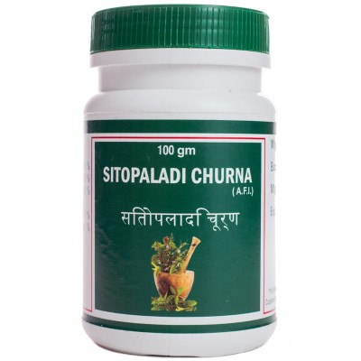 Ситопалади чурна / Sitopaladi churna - простуда и вирусные заболевания, грипп, высокая температура, заложенность носа, кашель, бронхит - Пунарвасу - 100 гр