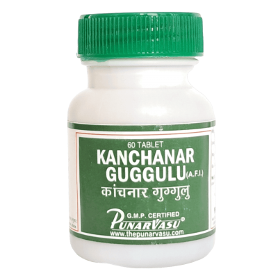 Канчанар гуггул / Kanchanar guggulu - очищение лимфатической системы, опухоли, кисты, простатит - Пунарвасу - 60 таб
