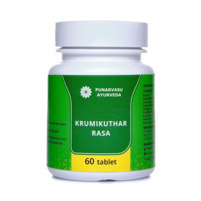 Кримикутхар раса / Krumikuthar rasa - усунення гельмінтів - Пунарвасу - 60 таб