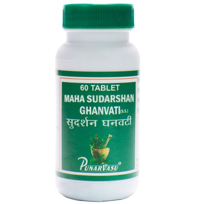 Махасударшан гханвати / Maha sudarshan ghanvati - при простуде, гриппе и инфекции - Пунарвасу - 60 таб