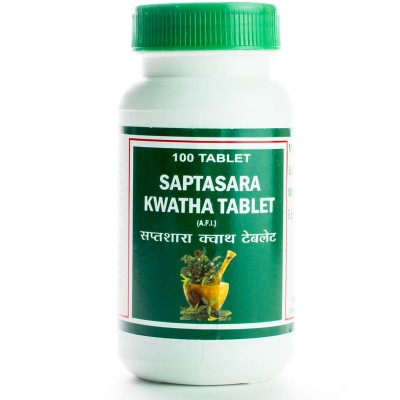 Саптасара кватха таблет / Saptasara kwatha tablet - эндометриоз, фибромиомы, кисты, болезненный цикл - Пунарвасу - 100 таб