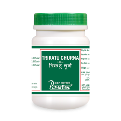 Трикату чурна / Trikatu churna - улучшение пищеварения, простуда, артрит, токсины - Пунарвасу - 100 гр.