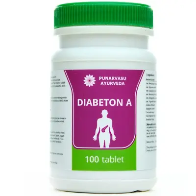 Диабетон-А / Diabetone-A - при повышенном сахаре, диабет 2-го типа - Пунарвасу - 100 таб