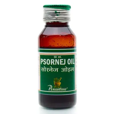 Псорнедж масло / Psornej oil - псориаз, экзема, крапивница - Пунарвасу - 50 мл